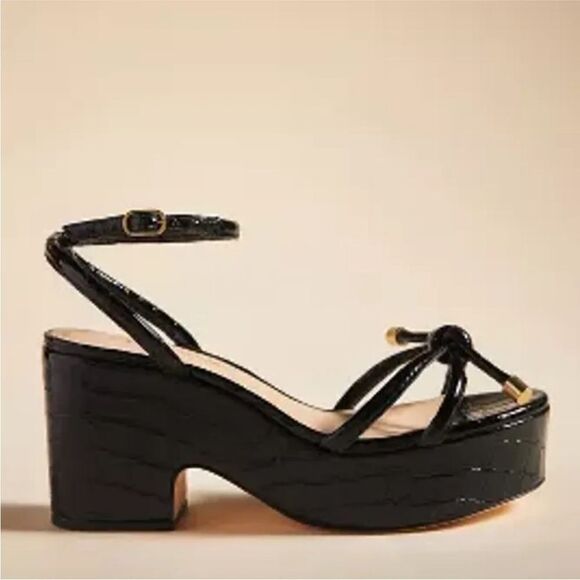 Guilhermina Tie Platform Heels US 5 - Picture 1 of 10